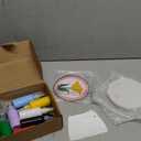 47 Pcs Stained Glass Painting Starter Kit Suncatcher Craft DIY Window Paint Art Including 7 Colors 12 Suncatchers 12 Patterns 12 Chains 4 Tool Set for DIY Project Spring Home Birthday Party Activities