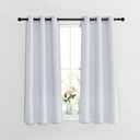 NICETOWN Room Darkening Kitchen Curtains - Window Treatment Thermal Insulated Grommet Light Blocking Curtains & Drapes for Bedroom/Bathroom (2 Panels, W37 x L48, Greyish White)