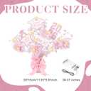 DoubleFill 2 Set Pink Graduation Decorations Class of 2026 Graduation Table Centerpieces Sticks Table Toppers with Lights for College High School Congrats Grad Party Supplies
