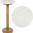 JONATHAN Y Monroe 24.25" Round Spindle Pedestal Drink Table, Natural