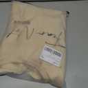 SOLY HUX Women's Letter Print Sweatshirt Crew Neck Drop Shoulder Long Sleeve Graphic Pullover Top (Beige, S)