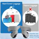 Silkfly 4 Pcs Luggage Wheels Replacement Travel Suitcase Caster Repair Kits with Screw Replacement Left and Right Wheels Mute Bearing Swivel for Luggage (Gray,Large)