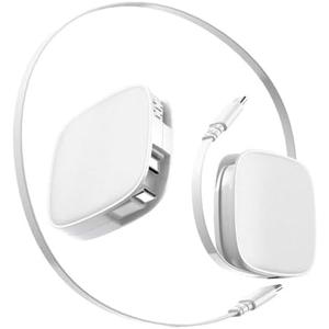 Retractable USB C to C Cable 3.3ft, 60W PD Fast Charging Cord, Reel Design Adjustable Length Charger for iPhone 17 16 Plus Pro Max, MacBook Pro/Air, iPad Pro, Galaxy S24 Ultra, Tangle-Free - White