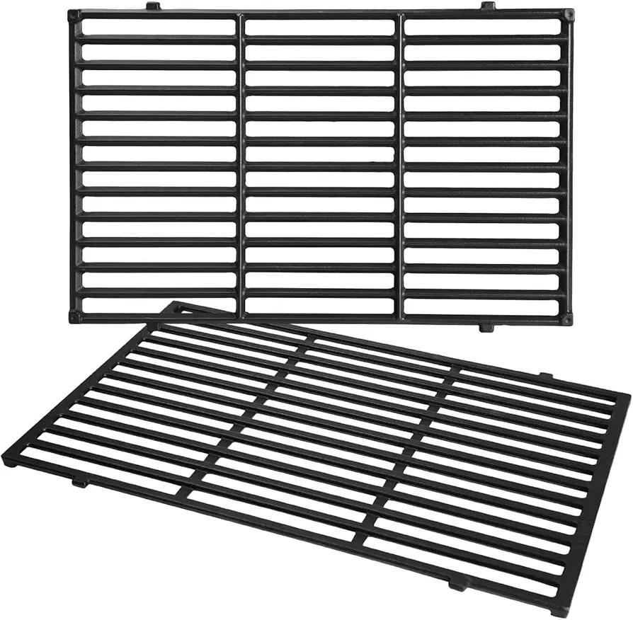 Rushare 7638 Grill Grates for Weber Spirit I & II 300 Series, Spirit E/S-310 E/S-320 E/S-330, Spirit 700, Genesis Silver/Gold B & C Grill Replacement Parts, Cast Iron, 17.5 x 11.9 Inch, 2-Pack