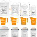yarlung Set of 4 Kitchen Canisters with Airtight Lids, Coffee Tea Sugar Flour Tin Jars Nesting Food Storage Container Set for Farmhouse Decor, 4 Sizes