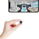 Mini Camera 2026 Upgrade Security Wireless Camera Small Home WiFi 1080P Micro Magnetic Nanny Cam with Motion Detection Wide Angle Cloud & SD Storage Night Vision No Need WiFi Tiny Cameras for Indoor (Black)