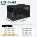 Dog Crate Cover Heavy Duty 600D Oxford Cloth - Fits 36 Inch Dog Crates, 2 Mesh Ventilation Windows, Waterproof Durable Pet Cage Cover for Indoor/Outdoor Use (Black, 36" L x 23" W x 25" H)