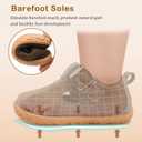 JOINFREE Toddler Shoes Girls Boys Lightweight Dress Shoes Wide Barefoot Flats Fashion School Shoe Kids Fall Walking Sneakers (Brown)