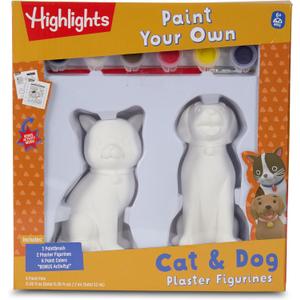Highlights Paint Your Own Plaster Figurine & Activity Kits  DIY Art Sets with Figurines, Paints, Brush & Bonus Activities  Multiple Themes  Ages 6+