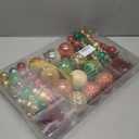 92ct Christmas Tree Decoration Set - Shatterproof Christmas Baubles with Strings for Wreath, Garland & Party Decoration, Red-Green