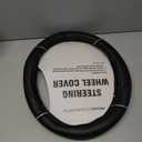 Road Comforts Leather Steering Wheel Cover - Made with PVC Leather - Anti-Slip, Universal Fit 14 1/2 inches to 15 inches - Black