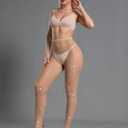 CHRLEISURE Women's Sparkle Rhinestone Fishnets, Sexy Sparkly Glitter Party Concert Outfit Fishnet Stockings