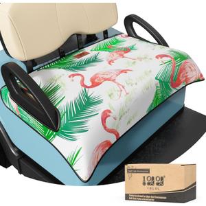 10L0L Universal Golf Cart Seat Covers/Seat Blanket for EZGO TXT/RXV & Club Car DS/Precedent, Breathable Seat Towel/Seat Cushions with Non-Slip Backing, All-Season Comfort (Not for Yamaha)