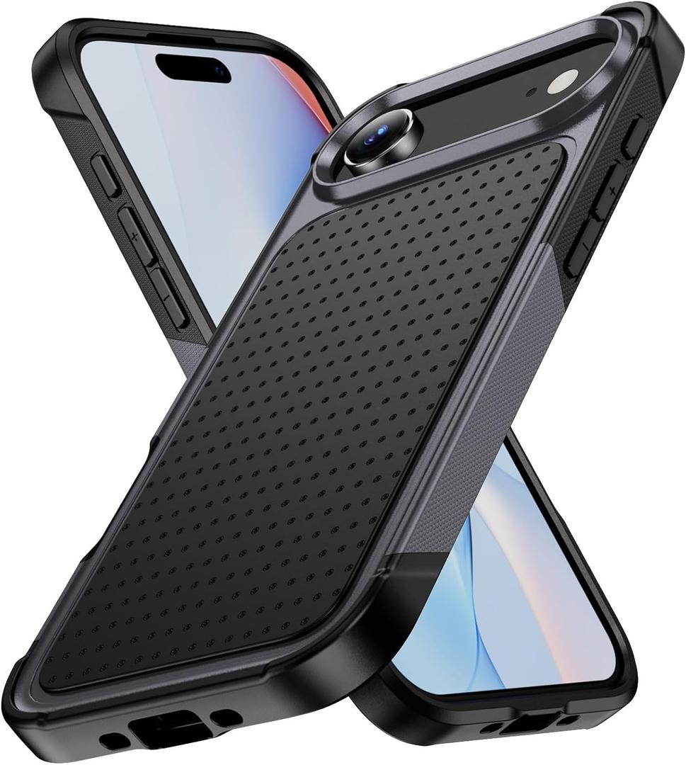 5 x Compatible for iPhone 17 Air Case 2025 6.5" Slim Matte TPU + PC Protective Shockproof Anti-Scratch Plastic Hard Cover Millitary-Grade for iPhone Air Phone Case Gray Black