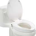 Clirass 3" Raised Toilet Seat with Bidet - Non-Electric Bidet with Dual Nozzles - Elevated Toilet Risers for Seniors & Limited Mobility - Easy Install & Clean (Elongated)