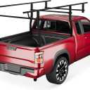 Full Size Steel Truck Ladder Rack, 1000 LBS Universal Over-Cab Ladder Rack for Trucks, 49 in-64 in Adjustable Non-Drilling Pickup Contractor Trailer Ladder Rack for Pickup Truck Kayak