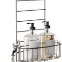 Zenna Home Shower Caddy Hanging Over the Shower Door Organizer, Stainless Steel Rack with 2 Shelves and Built in Hooks, Bathroom Organizer Shelf for Inside Shower, Heritage Bronze