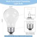 40 Watt Incandescent Light Bulbs, A19 Frosted Incandescent Rough Service Light Bulb,A19 40 WATT Incandescent Bulb Shatter Resistant Rough Service Light Bulb 100 WATTS A19 Shape (4PACK)