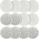 Spinwave Mop Replacement Pads for Bissell Spinwave 20399 23157 23159 2039A 2124A 20393 2039T 2039W 20391 20395 2307 2315A Hard Floor Mop Refill Heavy Scrub Pad- Part #1611297 & 1611298 (6+6)