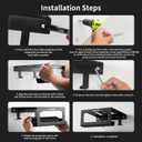 Heavy Duty Bike Wall Mount Rack - 15kg (33lbs) Capacity for Garage & Indoor | with Shelf & Hooks for Helmet, Shoes, Pump | Fits Mountain & Road Bicycles