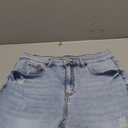 LookbookStore Jean Shorts Womens Stretchy High Waisted Ripped Denim Shorts with Pockets Trendy Distressed Cut Off Shorts (Large, Cool Blue)