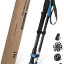 GPTCAMP Hiking Stick,1PC Trekking Pole Collapsible Hiking Pole,Lightweight Folding Adjustable Travel Walking Stick with EVA Foam Grip for Men Women,Blue