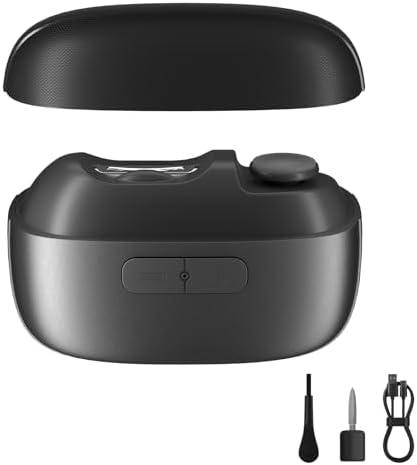 Electric Nail Clipper, 3-in-1 Automatic Fingernail Trimmer Polisher with LED Light, Clip Storage, 2-Speed, Rechargeable Nails Cutter Safe Easy Use for Seniors, Baby, Adult, Kids, Whole Family, Black