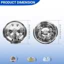 hightall 19.5 Wheel Simulators 8 Lug,Stainless Steel Hubcaps, Compatible with 90-10,19-25 Chevy/GMC C4500/C5500/C6500,90-25 F650,90-03 F600,90-25 International,20-25 Freightliner,04-25 Hino 258, 19.5For 1990-2025 F650/International (19.5“For 1990-2025 F650/International)