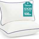 Oubonun 12x20 Pillow Inserts Set of 2 - Square Decorative Throw Pillows for Couch Bed Sofa Living Room Down Alternative Polyester Filling 12 x 20 Inch Insert(Beige)