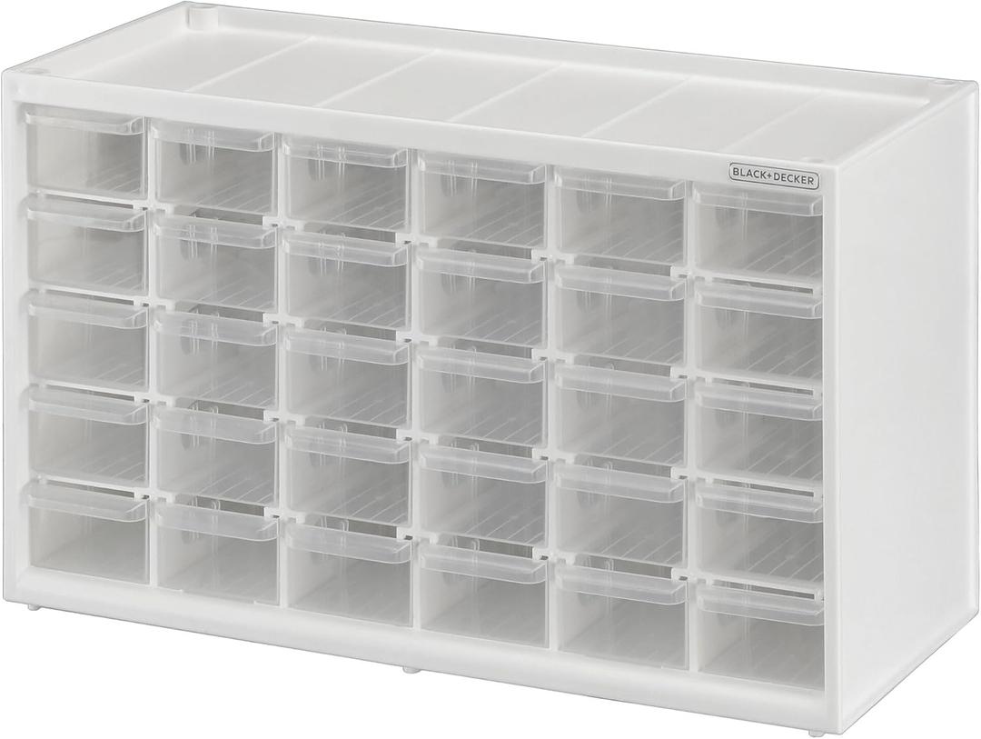 BLACK+DECKER Storage Organizer, 30 Drawer Modular Storage System, Easily Stackable (BDST40730FF)