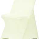 Babenest Spandex Folding Chair Covers - 30PCS Upgraded Universal Stretch Washable Fitted Chair Slipcovers Protector for Wedding, Holidays, Banquet, Party, Celebration (Beige)