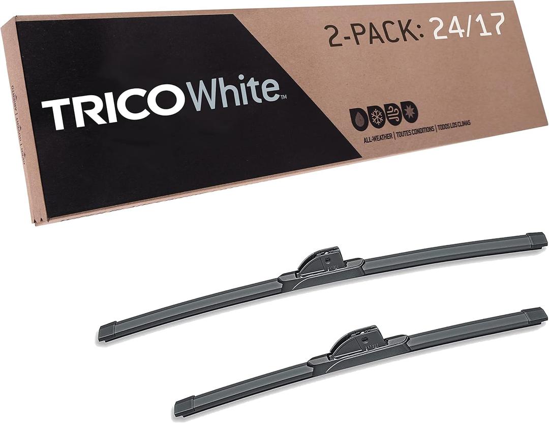TRICO White 24" + 17" Extreme Weather Premium Winter Automotive Replacement Windshield Wiper Blades (Set of 2), Passenger and Driver Side All-Weather Beam Wiper Blades for Select Vehicle Models