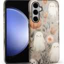 Case for Samsung Galaxy S24,Anti Drop Scratch Protective Phone Cover Case for Women Girl-Cute Ghost Pumpkin