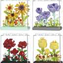 ZvveIIa Flower in A Box-DIY Building Blocks for Adults, Eternal Rose Bonsai with Display Case, Home & Office Decor, Adult Relaxing DIY, Creative Architecture Model Kit