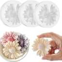 Daisy Flower Silicone Candle Mold, Moldes para Velas for Candles, Handmade Soaps, Bath Bombs, Lotion Bars, Resin Crafts, Concrete Decorations