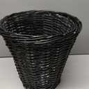 Household Essentials Black Small Willow Wicker Waste Basket