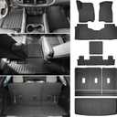 Cargo Mat Floor Mat Fit for Chevy Tahoe 2022-2025 7-Seater Floor Liner Cargo Backseat Protector for 2024 Chevrolet Tahoe Accessories(Cargo Mat+Floor Mat+Seat Back Cover, 22-25 Tahoe 7-Seater)
