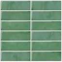 DEWOO Green Peel and Stick Backsplash Subway Tile for Kitchen, 10-Sheet (12"×12")