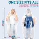Noe & Malu 20-Pack Emergency Disposable Rain Ponchos for Adults  100% Waterproof with Hood | Clear Lightweight Unisex Raincoats for Camping, Hiking & Travel