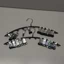 Legging Organizer for Closet, Metal Yoga Pants Hangers 2 Pack w/10 Clips Holds 20 Leggings, Space Saving Hanging Closet Organizer w/Rubber Coated Closet Organizers and Storage, Black