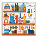 Kitchen Essentials 500 Piece Puzzle with Shaped Pieces from Galison  20” x 20” Jigsaw Puzzle with 15 Uniquely Shaped Pieces, Beautiful Artwork, Thick & Sturdy Pieces, Challenging Family Activity