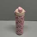 POWCAN 26 oz Insulated Water Bottle with 2-in-1 Straw and Spout Lid, Keep Cold 24H, Leak-Proof, Fits in Car Cup Holder, Stainless Steel Water Bottle for Sports, Travel, Gym and School (Pink Wild Bloom)