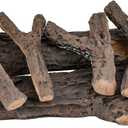 Skyflame 6-Pieces Set of Large Gas Fireplace Logs, Heat-Resistant Realistic Wood Logs for Indoor Outdoor Gas Firebowl Firepit