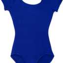 Capezio Girls Classic Short Sleeve Leotard (Small, Royal)