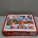 Christmas Train Set for Toddlers 2-4: Electric Toy Train with Light & Music, Toddler Toys for 1 2 3 Year Old Boy Girl, 6 Santa Finger Puppets, Track for Around Tree, Stacking Barns