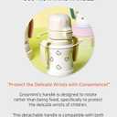 GROSMIMI Insulated 316 Stainless Steel Spill Proof Straw Cup, Water bottle with Flip Top for Toddlers, BPA Free (peach flower, 10oz)