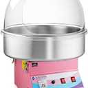 Olde Midway Cotton Candy Machine and Electric Candy Floss Maker with Bubble Shield, Commercial-Grade