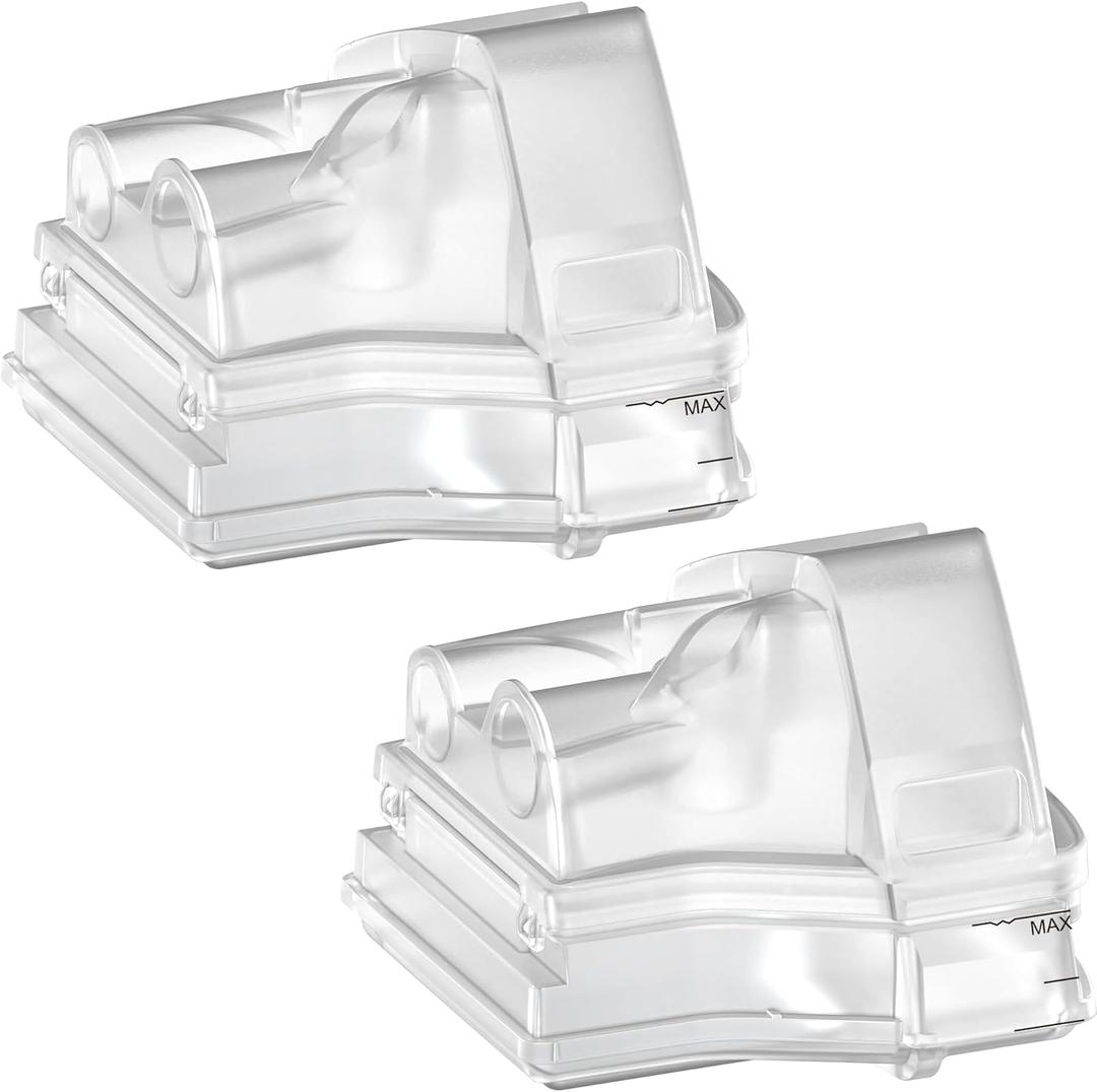 2 Packs Replacement Cleanable Water Chamber 37299 for AirSense 10 & AirCurve 10, FSA/HSA Eligible, Perfect Fit & Reliable Seal Water Tub for Durable Use, Great-Value Replacement Supplies by Everness