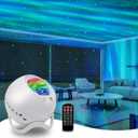 HERHOTER Star Projector,Northern Lights Projector,with Bluetooth Speaker, White Noise, Remote Control,Night Light,for Game Room, Adults, Family Gatherings,Galaxy Projector Bedroom (5.3in)