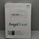 Angol Shiold Quiet-Close Molded Wood Toilet Seat with Non-Slip Adjustable Hinges, Anti-Pinch Bumpers, Easy Install & CleanBlack, Elongated 18.5''